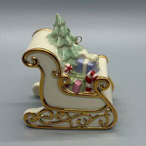 Lenox Santa's Sleigh Ceramic Christmas Ornament